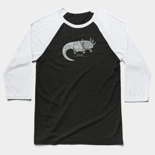 Axolotl with Common and Latin Names - Mexican Walking Fish design Baseball T-Shirt
